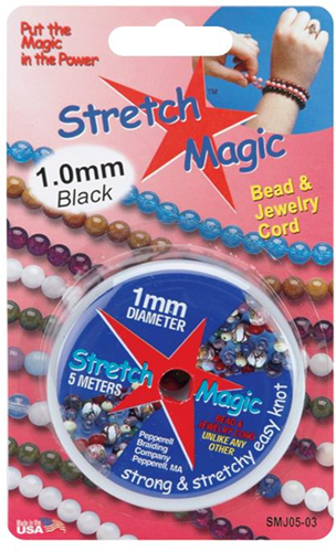 Stretch Magic Elastiek 1 mm Zwart 5 m