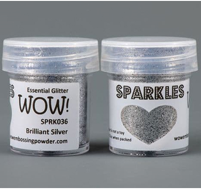 WOW! Sparkles Glitter 15 ml Brilliant Silver