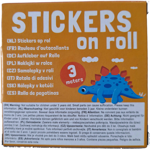 Aufkleber auf Rolle 3m Dinos-2