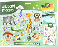 Fensteraufkleber Safari 150 Stück