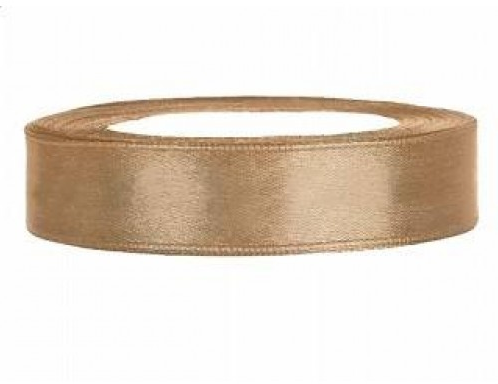 Satijnlint 12 mm 25 m Goud