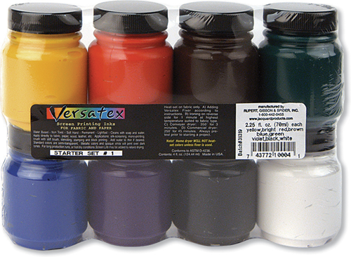 Jacquard Versatex Screen Printing Ink Set 1 8x66.5 ml