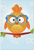 Wizardi Diamond Painting Leo the Owl 20x30cm