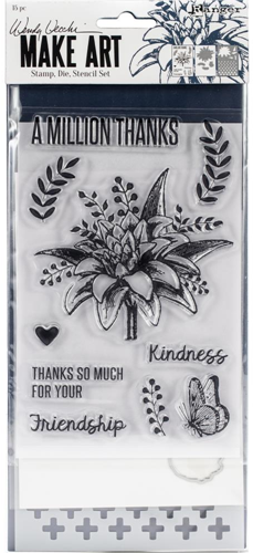 Wendy Vecchi Stamp Die & Stencil Set Million Thanks