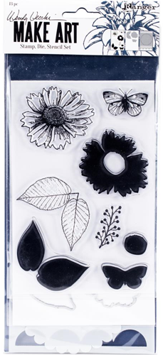 Wendy Vecchi Stamp Die & Stencil Set Bloemen