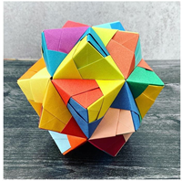 Origami papier 15x15 cm - Tant 6 kleuren Zwart/Wit - Mus & Merel