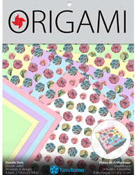 Yasutomo Origami Papier 15x15 cm Doodle Dots 24 vel