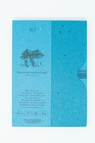 SMLT Papiermappe Aquarell A4 280gr 35 Blatt Braun