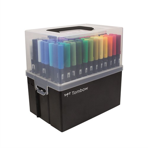 Tombow ABT Dual Brush Pen Set 108 pieces Marker Case