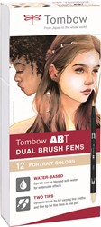 Tombow ABT Dual Brush Pen Set 12 stuks Portrait Colors