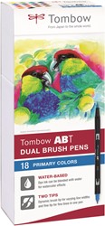 Tombow ABT Dual Brush Pen Set 18 pieces Primary Colors