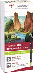 Tombow ABT Dual Brush Pen Set 18 stuks Landscape Colors