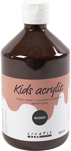 CC Kids Acrylverf Glossy Bruin 500 ml