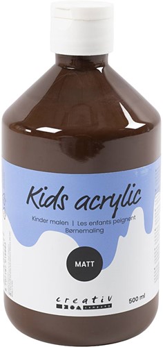 CC Kids Acrylverf Mat Bruin 500 ml