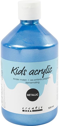 CC kids Metallic Acrylverf Blauw 500 ml