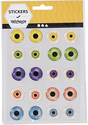 CC 3D stickers Ogen d: 20 mm 20 stuks