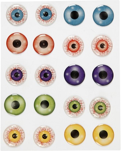 CC 3D stickers Ogen d: 20 mm 20 stuks-2