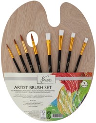 Nassau Holzpalette mit Pinselset