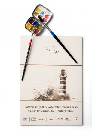 SMLT Aquarelblok Professional Gestikt A4 250gr 10 vel-2