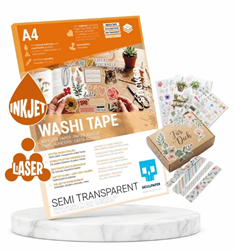 Skullpaper Washitape Folie für Tintenstrahl- und Laserdrucker, A4, 20 Blatt