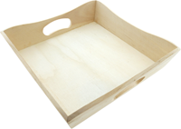 CC Wooden Tray Golf Edge 20x20x4 cm