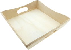 CC Wooden Tray Golf Edge 20x20x4 cm