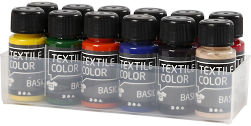 CC Textile Color Basic Set 50ml 12 stuks