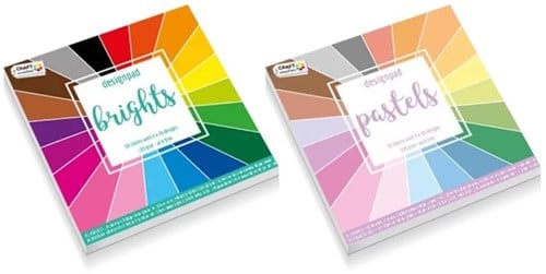 Craft Sensations Papierblokken Set 2 Stuks, 100 gr, 10x10 cm