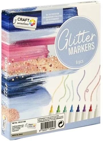 Craft Sensations Glitzermarker-Set 8-teilig-2
