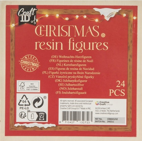 Craft Sensations Kerstmis figuren Kunsthars 24 st.-2