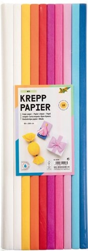 Folia Krepppapier-Mix 50 x 200 cm, 10 Farben