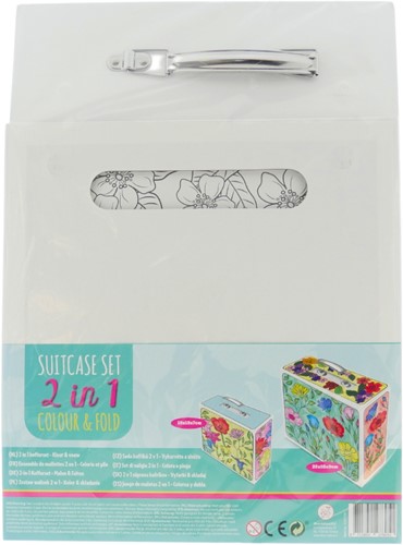 Wins Kleur je eigen 2-in-1 koffer Bloemen