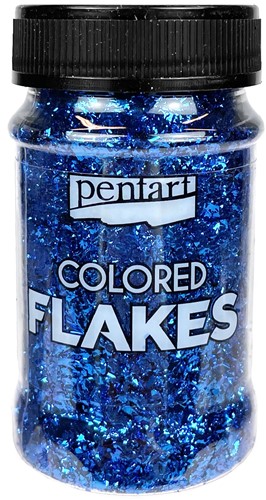 Pentart Gekleurde Folievlokken Blauw 100ml