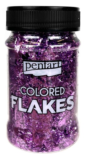 Pentart Gekleurde Folievlokken Lichtpaars 100ml