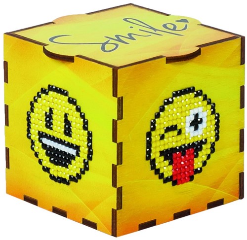 Wizardi Diamond Painting Holz-Smileys