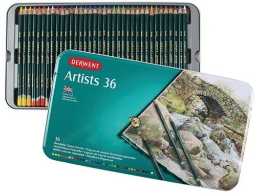 Derwent Artists Kleurpotloden set 36 Stuk
