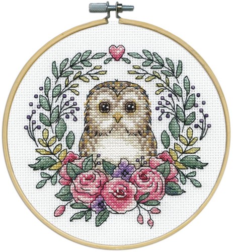Design Work Crafts Embroidery set Owl 20 cm