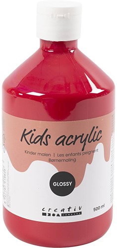 CC Kids Acrylverf Glossy Primair Rood 500 ml