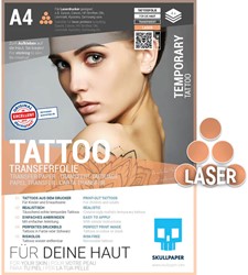 Skullpaper Tattoofolie Laser A4 4 Blatt