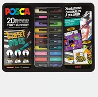 Uni Posca Verfmarker Koffer Street Vibes 20 stuks