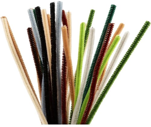 CC Chenilledraad Naturel 6mm x 30 cm 25 stuk-3