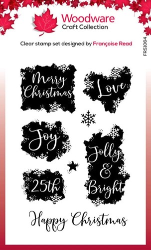 Woodware Christmas Patches Clear Stamps
