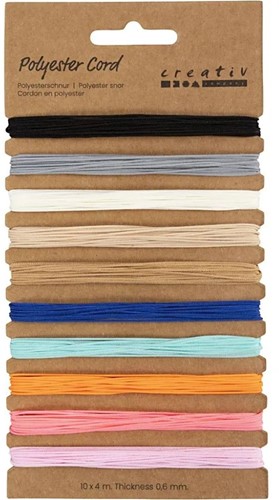 CC Polyester Koord 10 Kleuren 4m