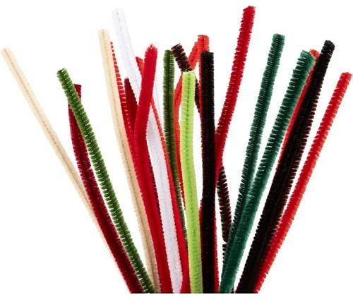 CC Chenilledraad Kerst 30 cm x 6 mm 25 stuk-3