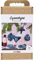 CC Hobbyset Cyanotypie Kerstdecoraties Met Cyanotypie