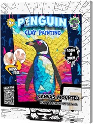 Splat Planet Clay Painting Pinguin 30 x 30 cm 350 gr