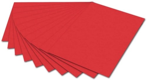 Folia Tekenpapier 50X70 cm 130 gr 10 Vel Fel Rood