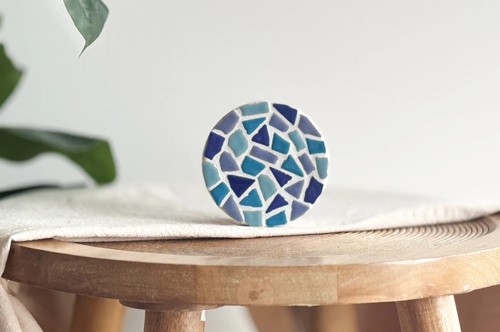 LC DIY Set - Mozaïek Onderzetter 4 stuks Blauw