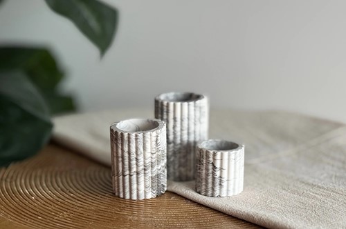 LC DIY Giethars Set - Kaarsenhouder (3 stuks) met Zwart pigment