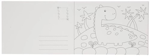 Win Dinosaur Coloring Postcards, 20 pieces, 16 x 12 cm-2